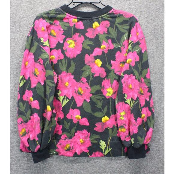 Alice + olivia floral blouson Gaia sleeve sweatshirt Small - Picture 2 of 5